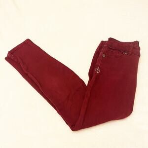 Lucky Brand Zoe Skinny Jeans sz 8 Burgundy Skinny Jeans Dark Red